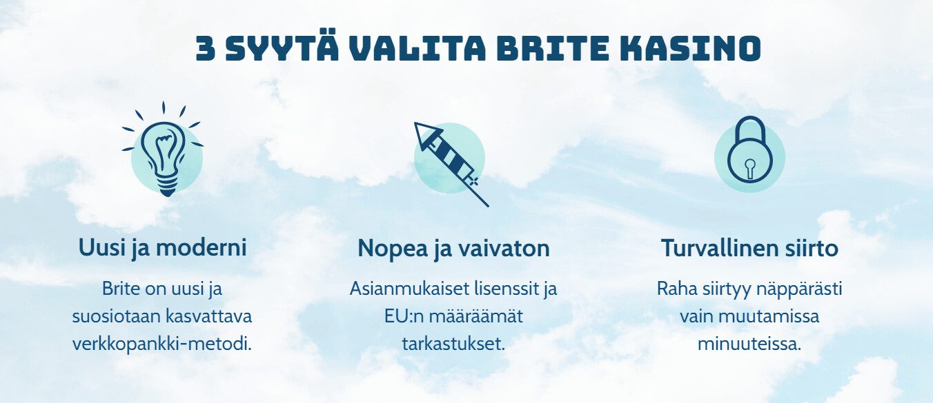 brite kasinoilla pääset tekemään nopeita talletuksia