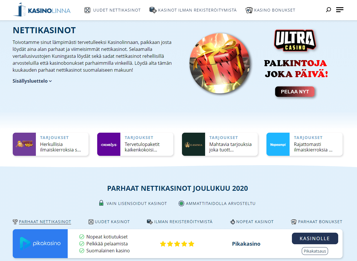Mitä haluat suomen parhaat nettikasinot tulla?