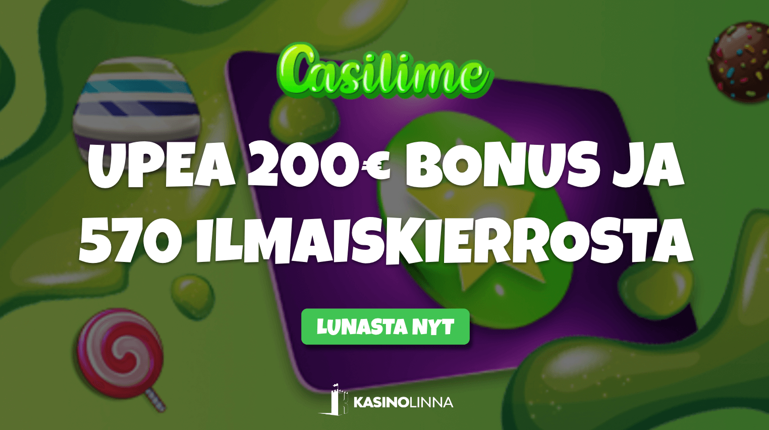 Bonus €200 dan 570 putaran gratis