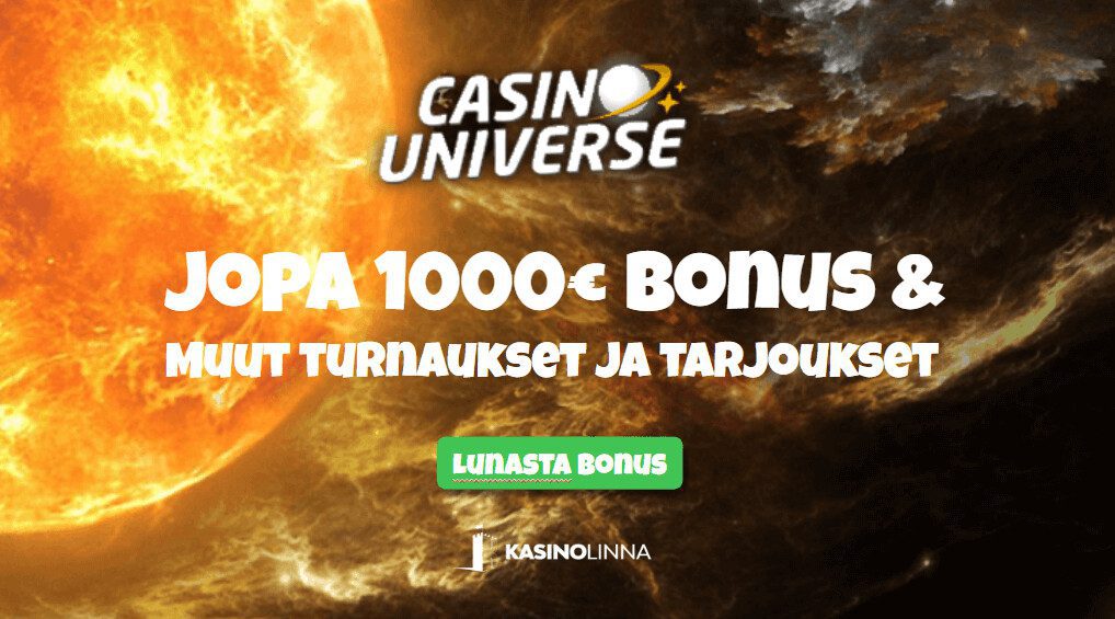 Muhkea 1000 euron bonus sekä muita tarjouksia Casino Universella
