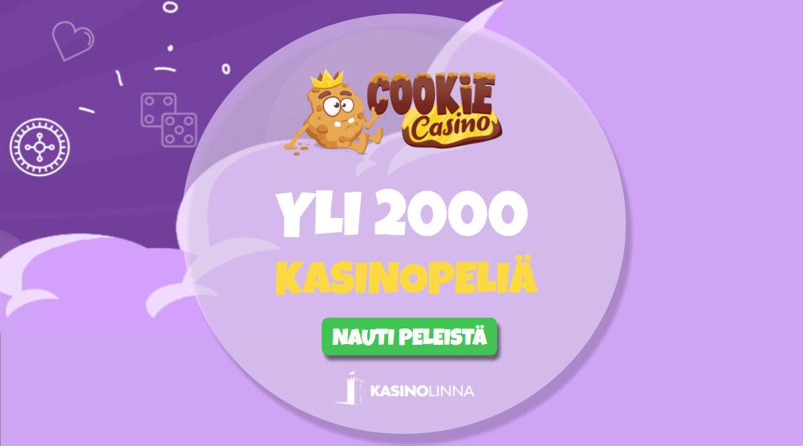 Tuhansia pelejä tarjoava Cookie Casino
