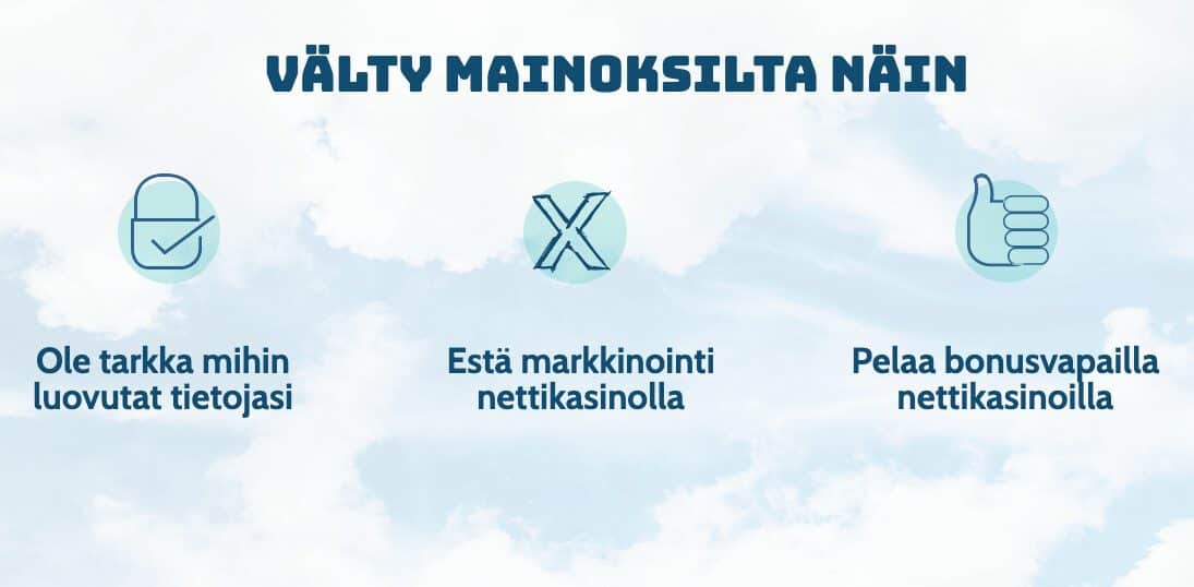 kasinolinnan vinkit mainoksiin