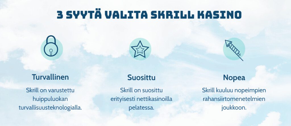 Skrill Kasinoilla voit siirtää rahaa nopeasti ja vaivattomasti