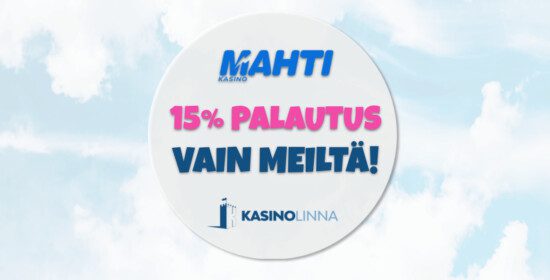 Vain Kasinolinnasta: 15% käteispalautus