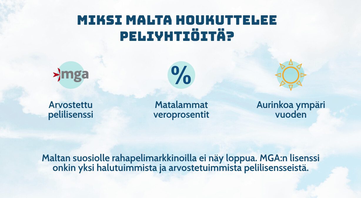 maltalaiset kasinot sopii myös suomalaiselle pelaajalle