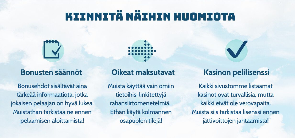valta virheita kasinoilla